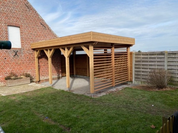 Zithoek, tuinhuis thermo grenen - Deplaecie Ieper